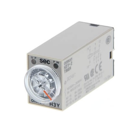 Omron H3Y-4 DC24 30S H3Y4DC2430SOMI OMRON Timer, plug-in, 14-pin, on-delay, 4PDT, 3 A, 24 VDC Supply, 1 ..